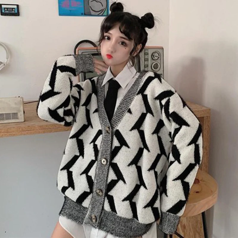 knitted cardigans women sweaters kawaii mohair sweater winter korean sweater clothes 2020 new