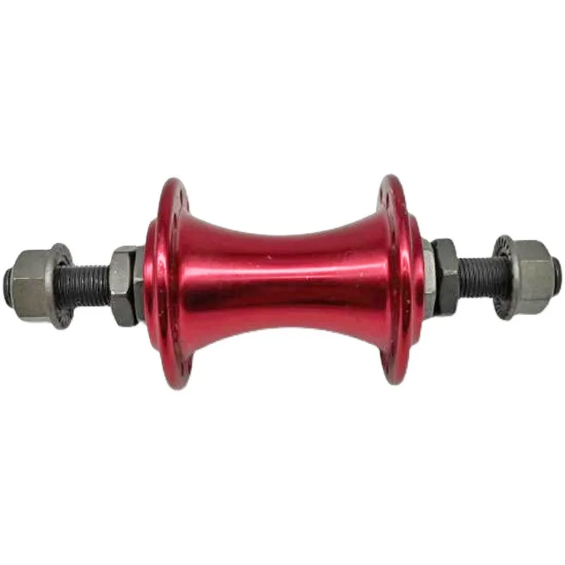 Folding Bike Front Hub 74mm 20Hole Aluminum Alloy Bead Hub Nut Fixed Locking Red 20H