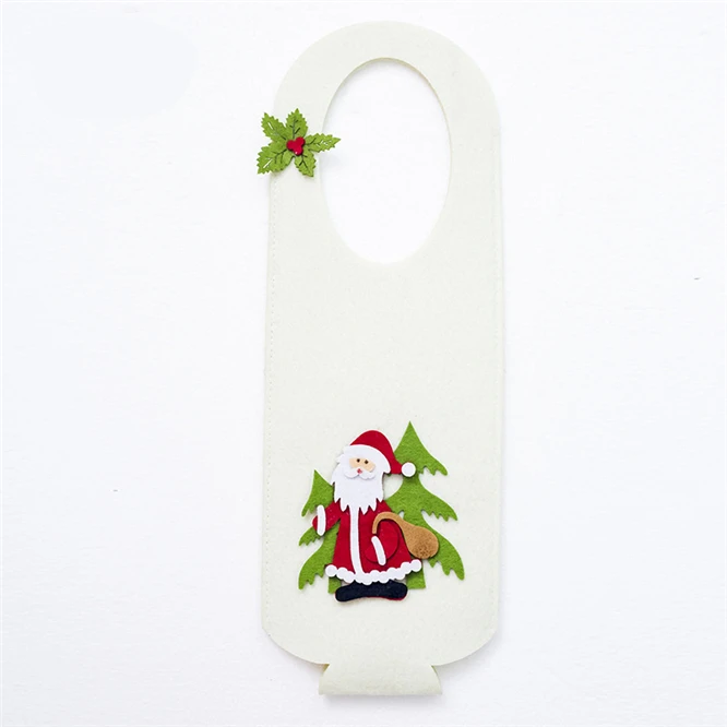 Wine Bottle Christmas Cover Cartoon Santa Snowman Party Ornament Decor Table Xmas Bar Party decoration Storage bag