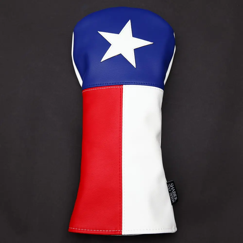 Texas Golf Club Head Cover - Premium, Hand-Made Leather Lone Star Design Headcovers - TX Pride Styled