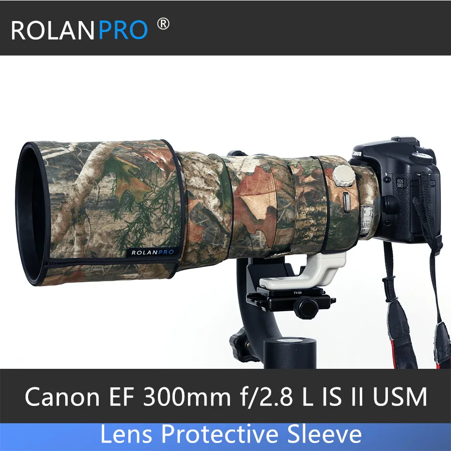 ROLANPRO Lens Coat For Canon EF 300mm f/2.8 L IS II USM Lens Protective Case Guns Sleeve Camouflage Rain Cover Camera Cover