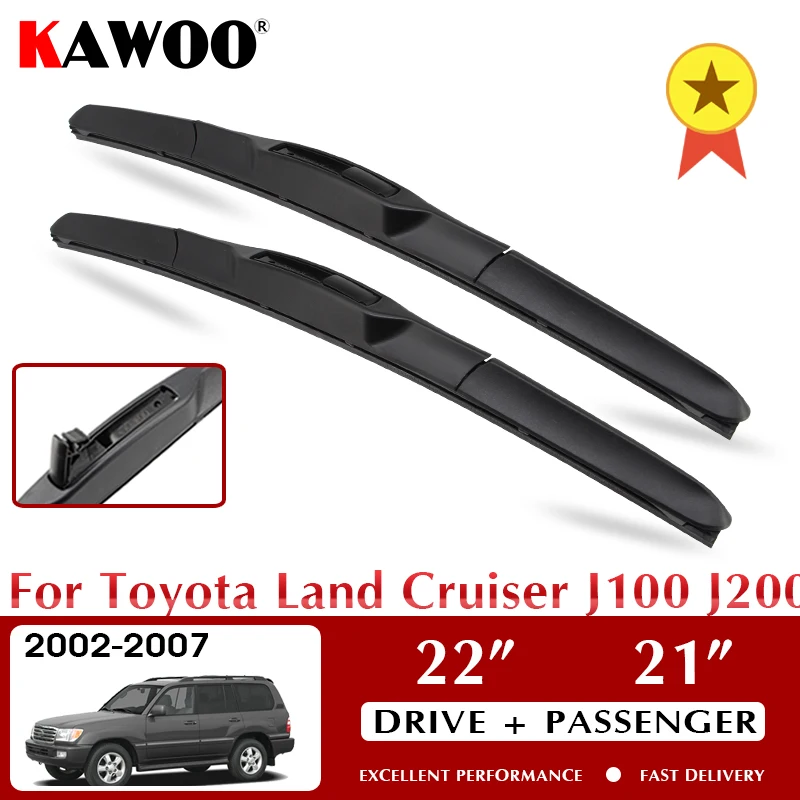 

Wiper Car Wiper Blade 22"+21" For Toyota Land Cruiser J100 J200 2002-2007 Windshield Windscreen Front Window Accessories LHD RHD