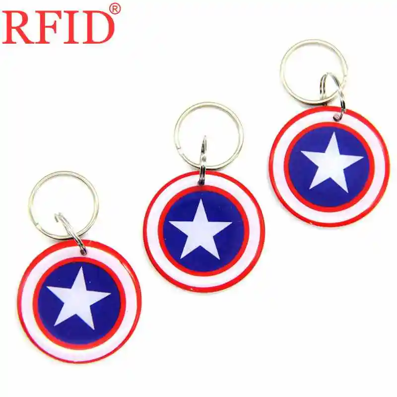 ID 125khz EM4305 EM4205 Writable Rewrite Keyfob Key Tags RFID Card Waterproof Token Tag Badge Keychain Access Control Card 1pcs