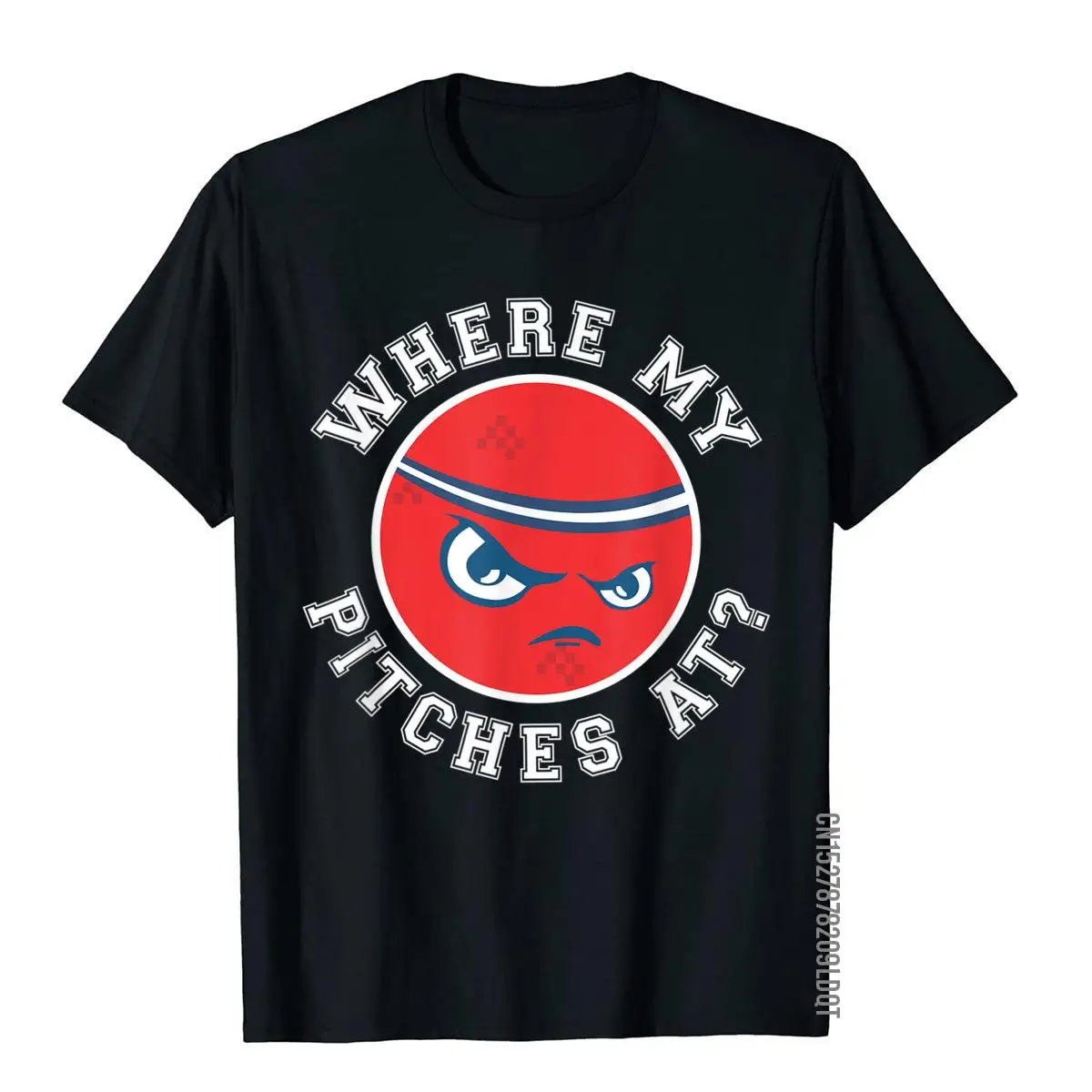 Kickball Team Shirt For Women Or Men - Where My Pitches At T-Shirt Comics Cotton Men T Shirt Moto Biker Family T Shirt