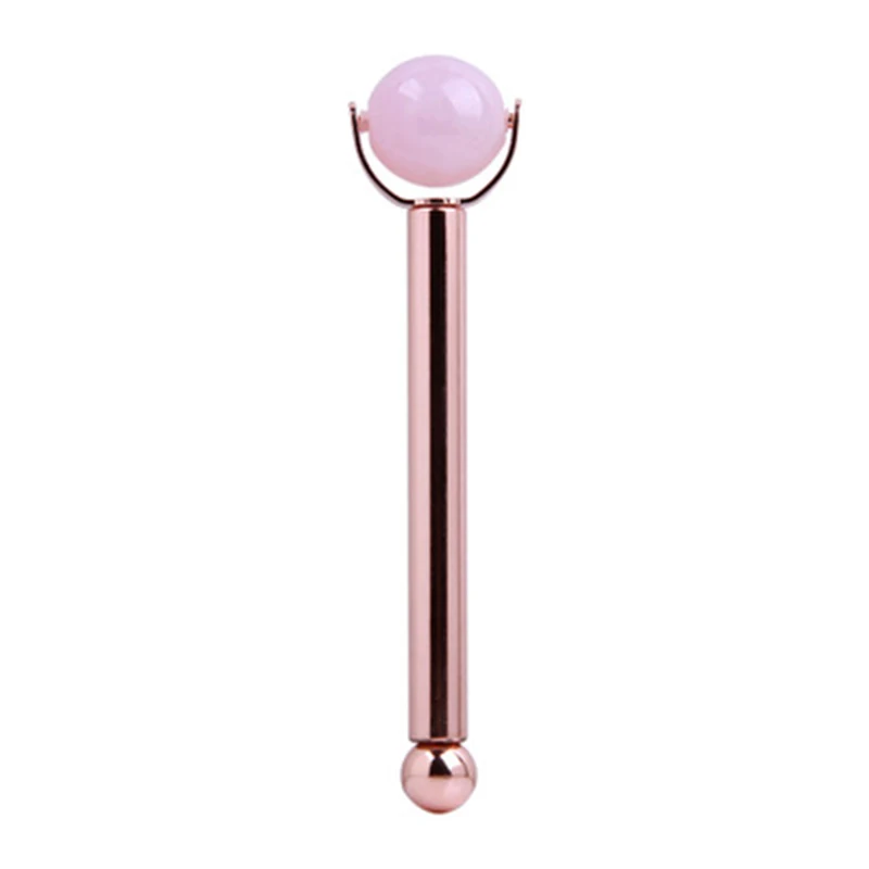 Natural Amethyst Jade Roller Rose Quartz Crystal Jade Ball Facial Massager Facial Massage Tool Green Stone Quartz Face Roller