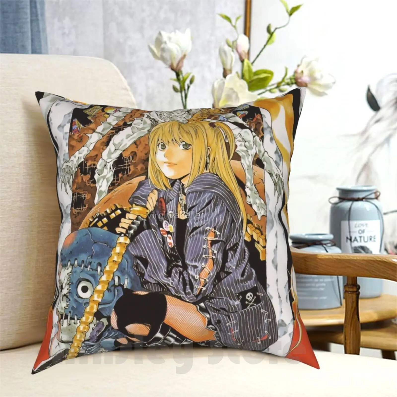 Misa Misa Misa Pillow Case Printed Home Soft DIY Pillow cover Anime Deathnote Movie The Last Name Weeb Kira Ryuk Rem