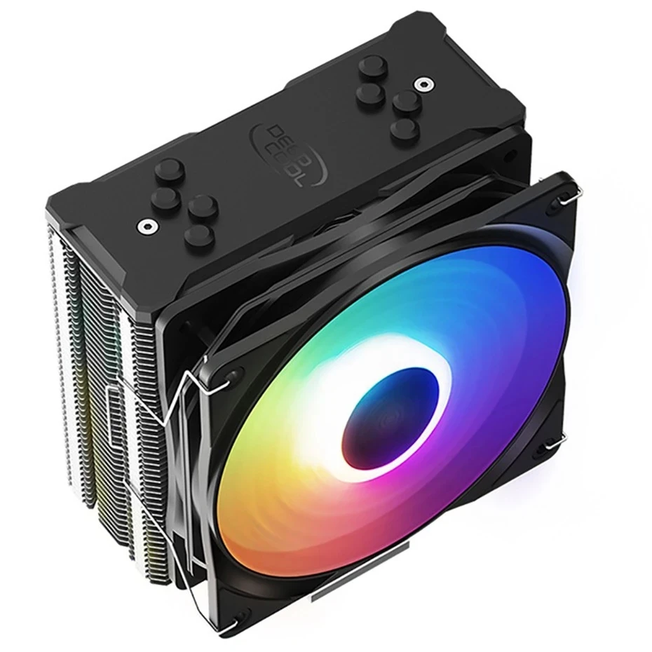 DEEPCOOL-ventilador silencioso GAMMAXX 400K/XT, para Intel LGA1200, AMD AM4 /4, 6 colores, 120mm, 4 pines, PWM/LED