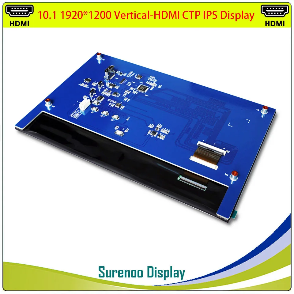 10.1" inch 1920*1200 IPS Vertical HDMI-Compatible LCD Module Monitor Display Screen USB Capacitive Touch Panel for RaspBerry Pi