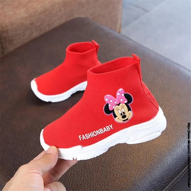 Zapatos informales de pato para niños y niñas, zapatillas deportivas de Mickey Mouse, marca de dibujos animados de Minnie, zapatos de moda para