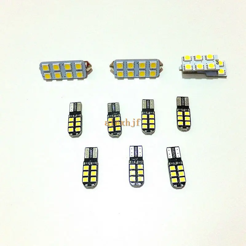 July King 10 pcs/lot, LED Car Interior Reading Lights Case for Volkswagen Touareg, 5050 SMD 6000K, High Brightness