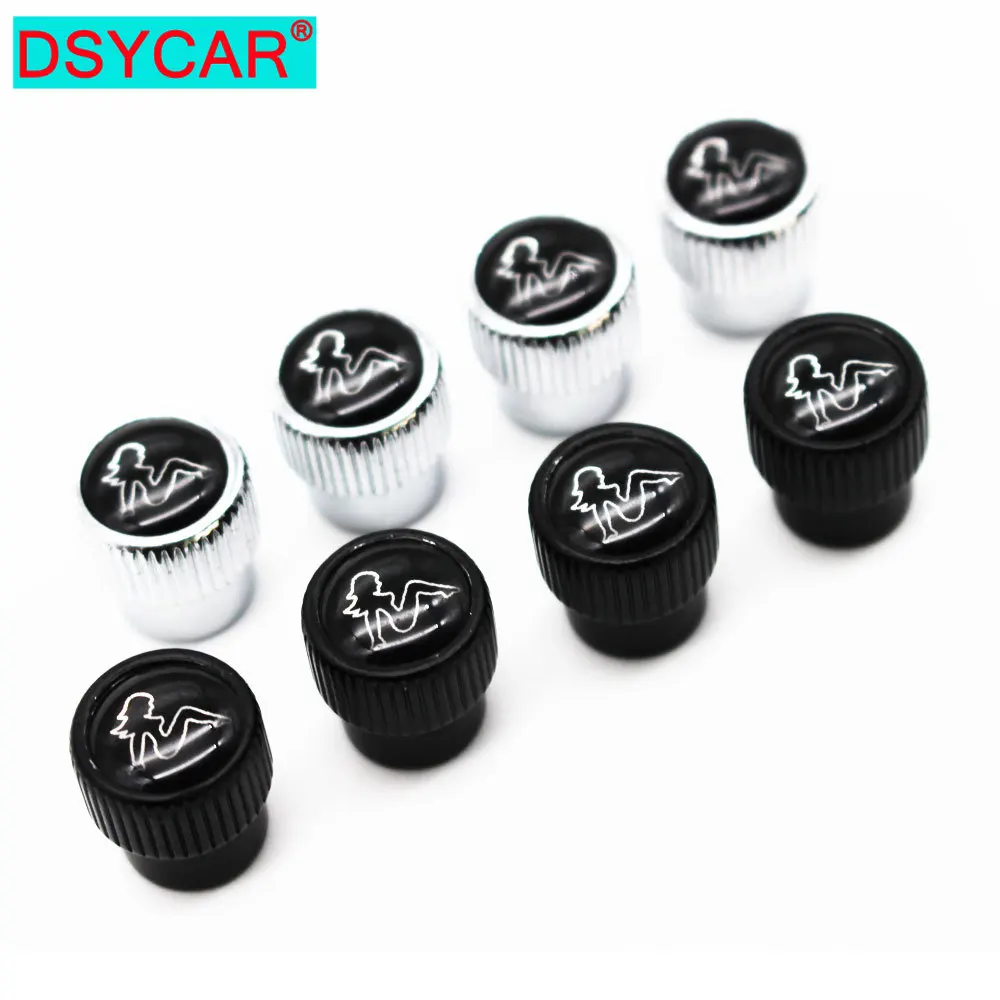 

DSYCAR 4Pcs/Set Car Styling Zinc Alloy Car Tire Valve Caps Wheel Tires Tire Stem Air Cap Airtight Covers