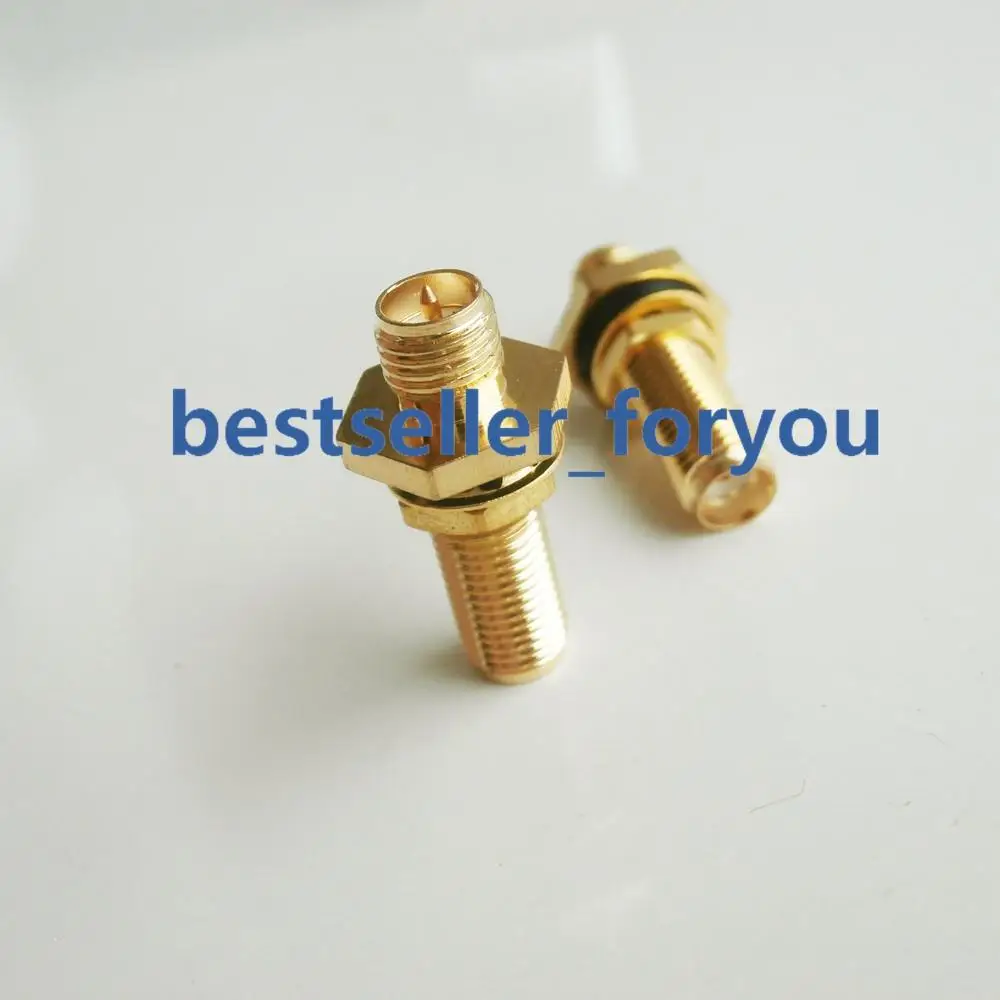 Conector SMA hembra a RPSMA, conector de RP-SMA, tuerca de mampara, adaptador RF, 5 uds.