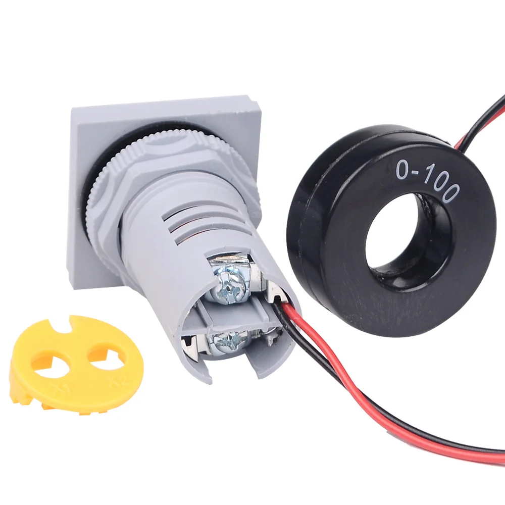 Square LED Digital Voltmeter Ammeter Hertz Meter Signal Lights Voltage Current Frequency Combo Meter Indicator Tester