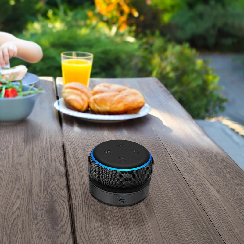 PlusAcc 10000mAh بطارية قابلة للشحن قاعدة لأمازون صدى دوت 3 3rd الجنرال حامل جبل قوة البنك شاحن ل أليكسا المتكلم