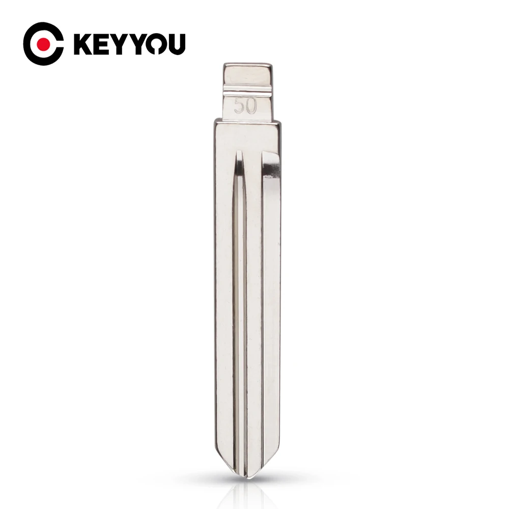 

KEYYOU 10X Universal Metal Blank Uncut Flip KD VVDI JMD Remote Key Blade Type #50 HYN14FH for Huyndai NO.50