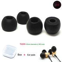2Pair Memory Foam Ear Tips Ear Pad TS200 4.5mm (L M S) Earbuds For TWS In-ear Earphone 4.5-5.5mm Headset Noise Lsolation Eartips