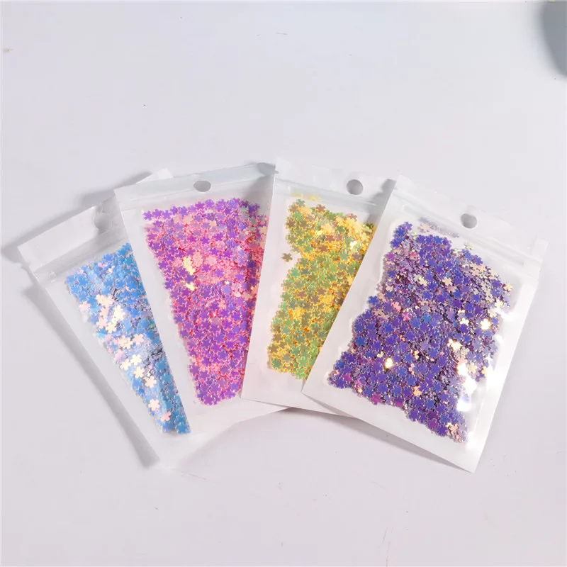 10g Pink Sakura Glitter Sequins Confetti DIY Craft Stuff 5mm Sweet Blue Cherry Blossom UV Resin Decor Jewelry Filling Paillettes