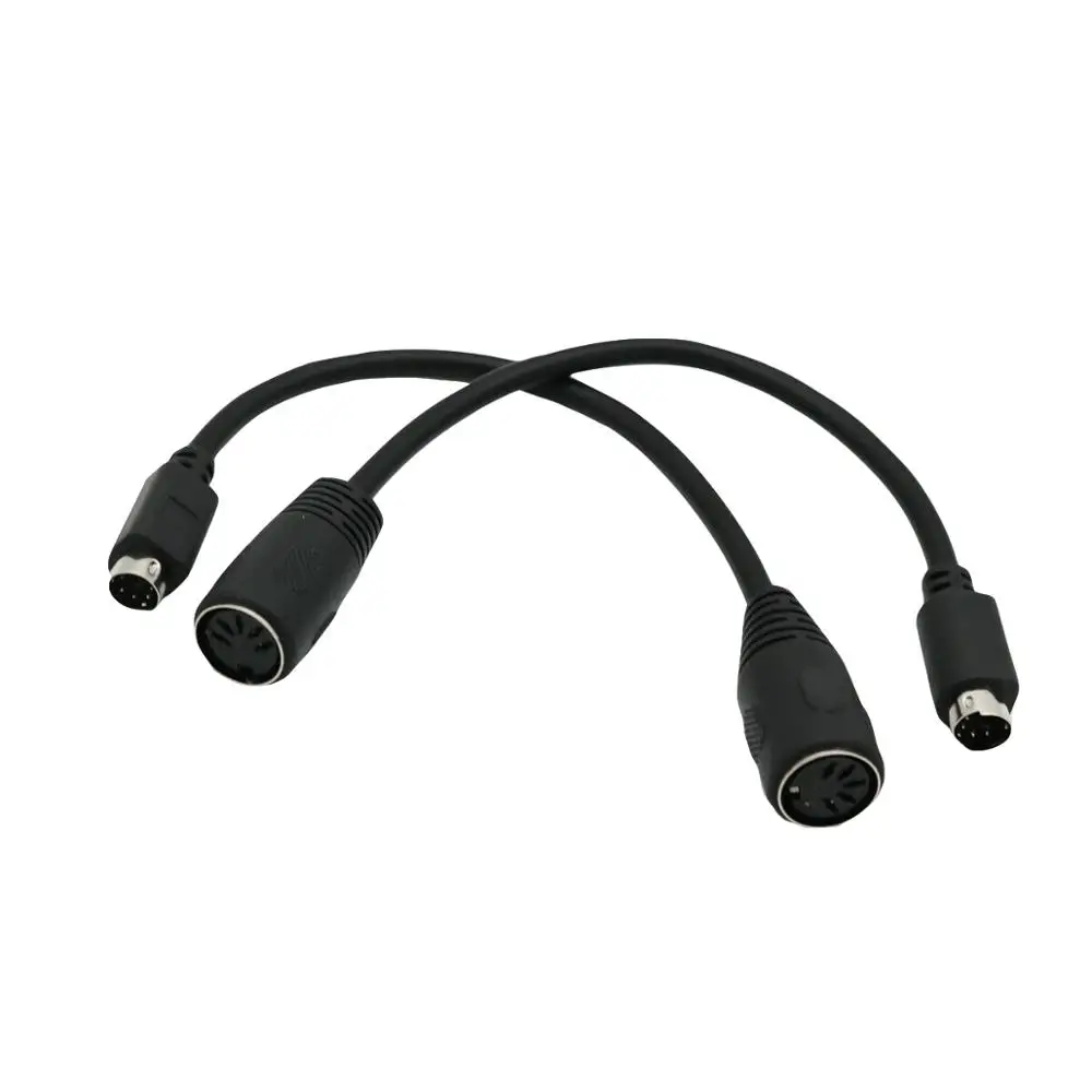 1pc 6Pin Mini-DIN (PS/2) Male To DIN 5 Pin Female Adapter Connector Cable Cord For Keyboard 15cm