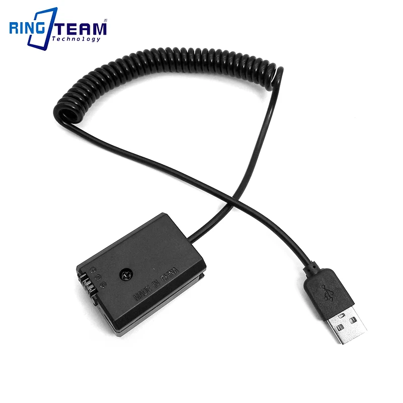 USB Spring Cable to AC-PW20 DC Coupler for Sony Camera Alpha NEX F3 5R 5T 3N 5N A33  A5000 A6000 A6300 A6500 ZV-E10  NP-FW50