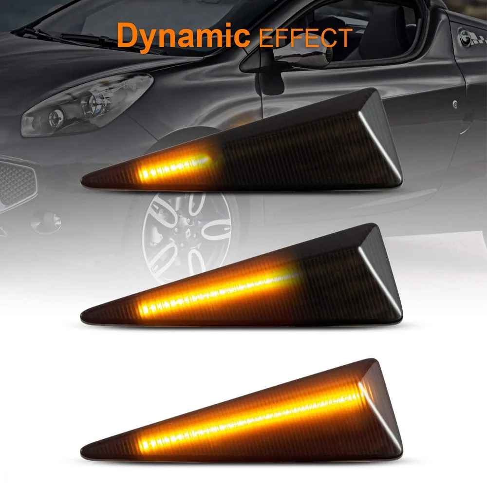 

Dynamic Amber LED Side Marker Fender Turn Signal Light For Renault Vel Satis Wind Avantime Megane CC Scenic Grand Scenic MK2 2X