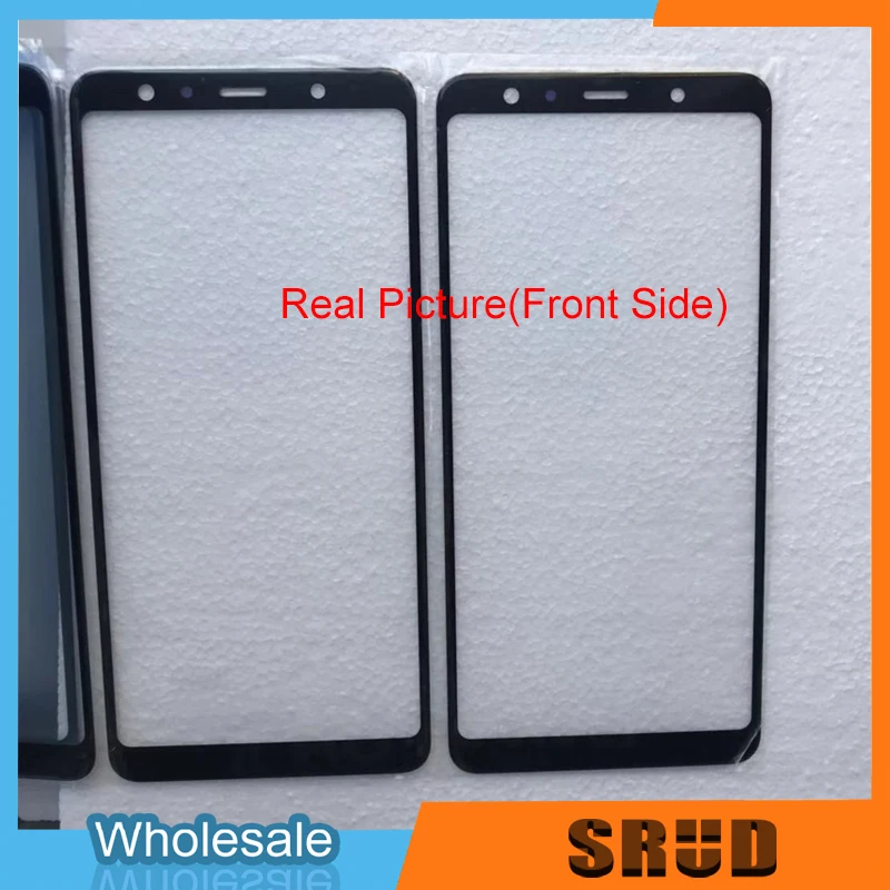 10pcs Black Color LCD Front Outer Glass With OCA Glue For Samsung Galaxy A7 2018 A750 A750F 2 In 1 Laminated Outer Glass