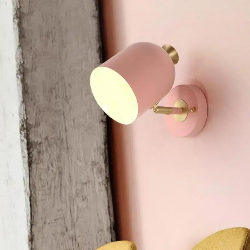 

Novelty nordic wall lamp child pink wall Sconces Loft industrial wall lighting Living Room Bedroom Lighting Study Aisle Arandela