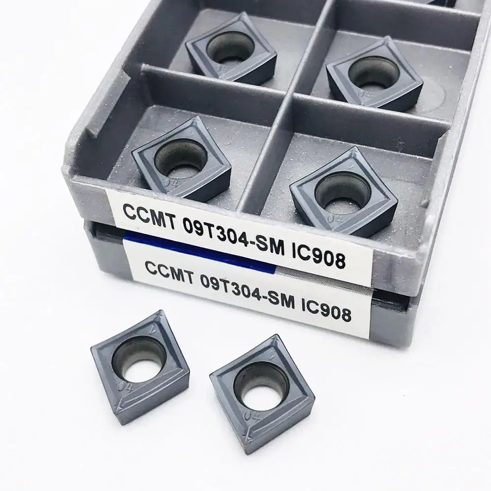 Herramienta de torneado interno, piezas de torno de inserción de carburo, CNC Tokarnyy CCMT, 10 piezas, CCMT09T304 SM IC907 IC908 32,51