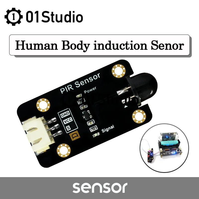 Sensor infravermelho pir senor 01 estúdio, módulo detector para microplaca de micropyatona e microbit