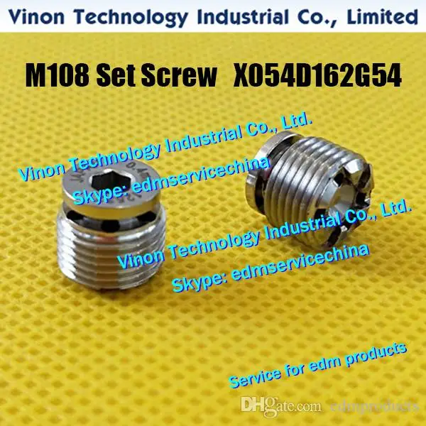 

X054D162G54 M108 edm Set Screw upper ID=0.4mm for Mit subishi N.F.F1.G machines X054-D162-G54 M12/OD10.5 T=11mm M7W1DM11CG