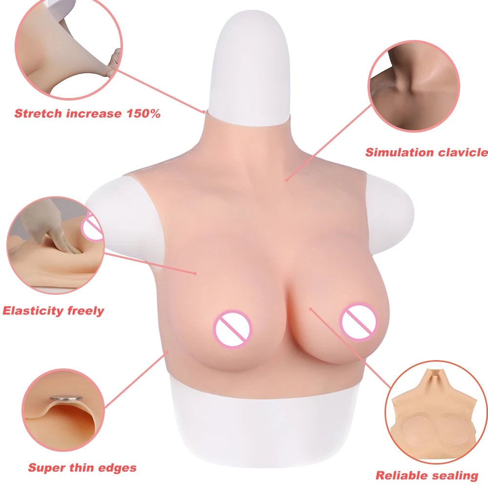 Tgirl Ultra-thin Breasts,Silicone Fake Boobs BCDE Cup  for Little Chest Dragqueen Crossdresser Transgender Cosplay  Costume