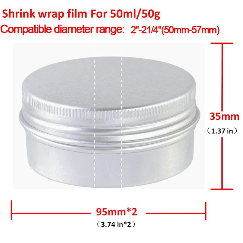 200Pcs/lot Shrinkable Plastic Sealer Heat Shrink Bands Cap Seal Cap Sleeve Wrap For Jars Bottles Honey Jam