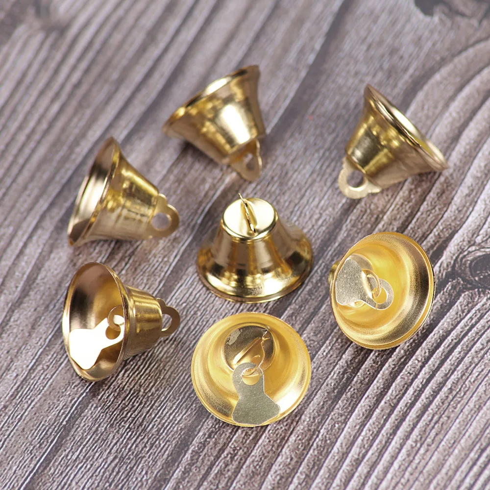 1cm 2cm mini Gold Silver jingle Bell Christmas tree Decoration Pet Hanging Metal Bell DIY Handmade Bell Crafts Accessories