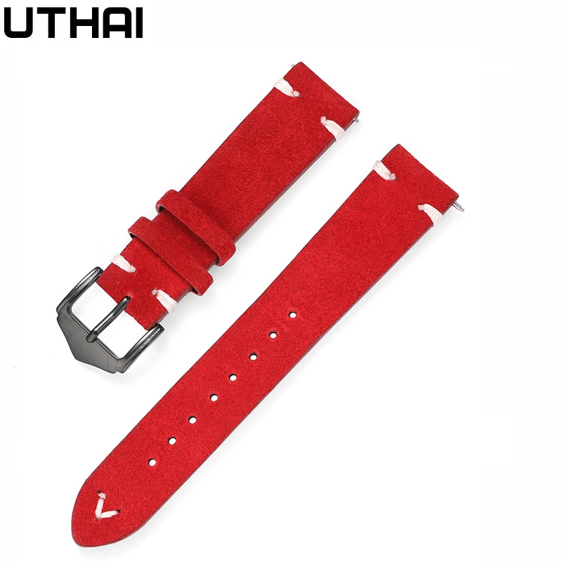 High-end leather watch strap 20mm 22mm Samsung strap Huawei watch strap Watchband UTHAI Z79