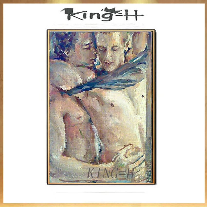 

Impression naked sexy boy High quality original 100%Handmade art oil painting --nude male GAY oil painting male art