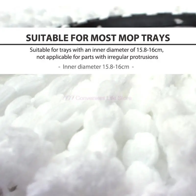 Roterende Ronde 16Mm Dweilen Hoofd Microfiber Rag Mop Doek Vervanging Clean Tool