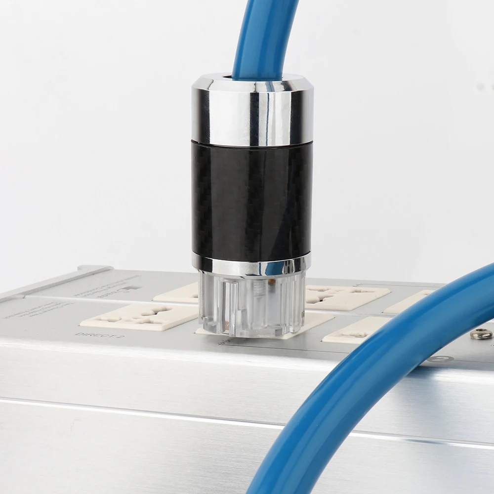 Hi-Fi посеребренный Американский кабель питания, Hi-Fi шнур питания Schuko с черной вилкой из углеродного волокна, сетевой шнур, усилитель CD