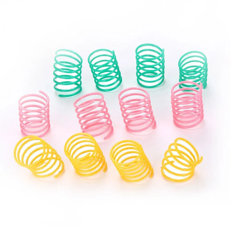 4/Kitten Coil Spiral Springs Cat Toys Interactive Gauge Cat Spring Toy Colorful Springs Cat Pet Toy Pet Products