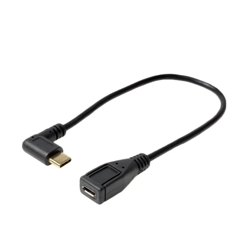 Кабель-переходник Micro USB/USB-C, Mini USB/USB-C, 25 см, угловой, для передачи данных, зарядки