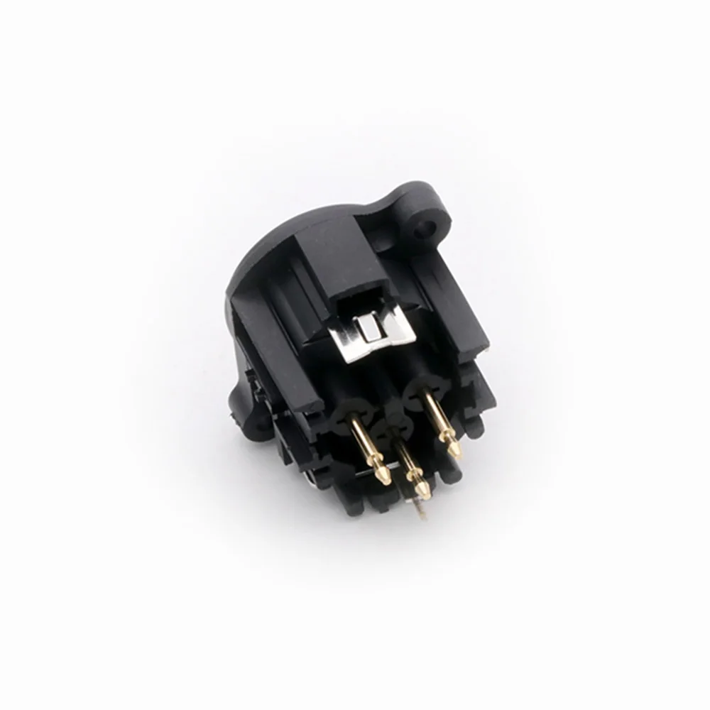 2pair/4pcs XLR connector Black Plastic 3pin XLR Male/Female jack panel mount with PUSH button audio jack speaker plug