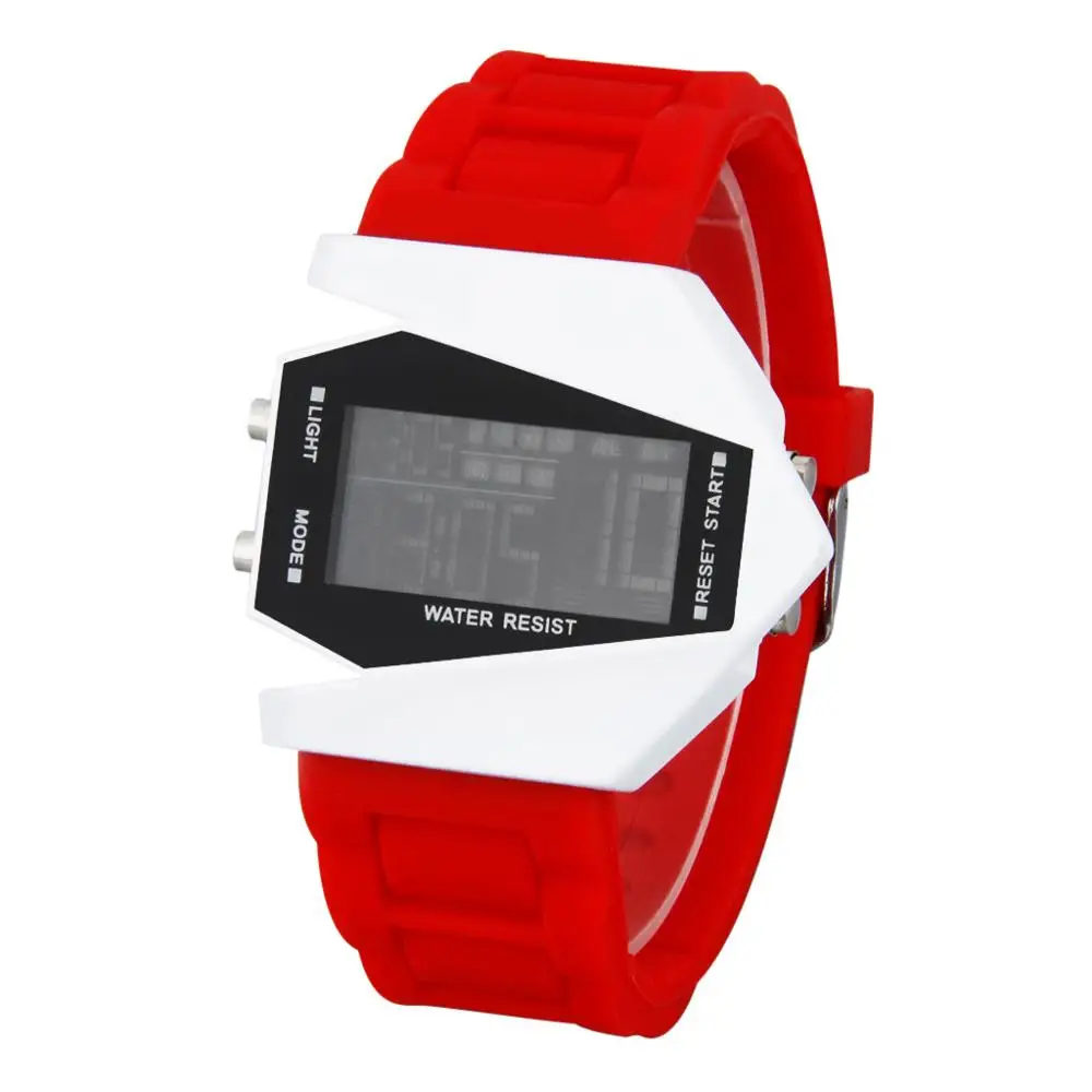 Reloj electrónico para estudiantes con personalidad, moderno, colorido, LED, multifuncional, plano, coupl