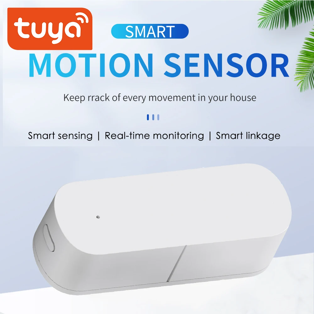 Tuya Zigbee Pequeno Sensor De Vibração Inteligente, Detecção De Movimento, Monitor De Alarme, Conexão Doméstica Inteligente, Tuya Gateway Uso