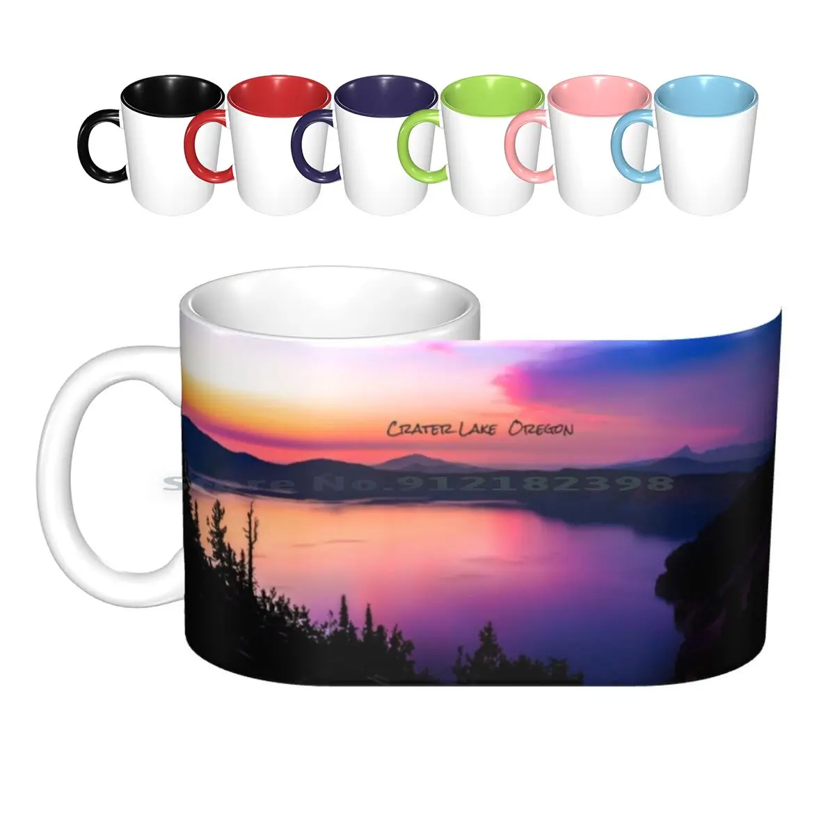 Crater Lake National Park Oregon Sunset Ceramic Mugs Coffee Cups Milk Tea Mug Jason Mcpheeters Crater Lake Oregon National Park