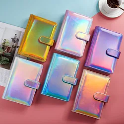 A5/A6 Laser Color PU Leather DIY Binder Notebook Notebook Cover Diary Agenda Planner Paper Cover School