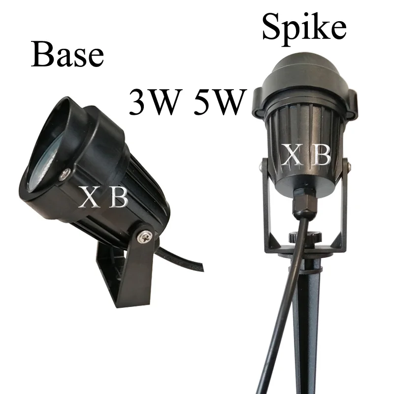 야외 정원 조경 조명, LED 잔디 램프, COB 방수 조명, 정원 경로 스포트라이트, 3W, 5W, 10W, AC220V, 110V, DC12V