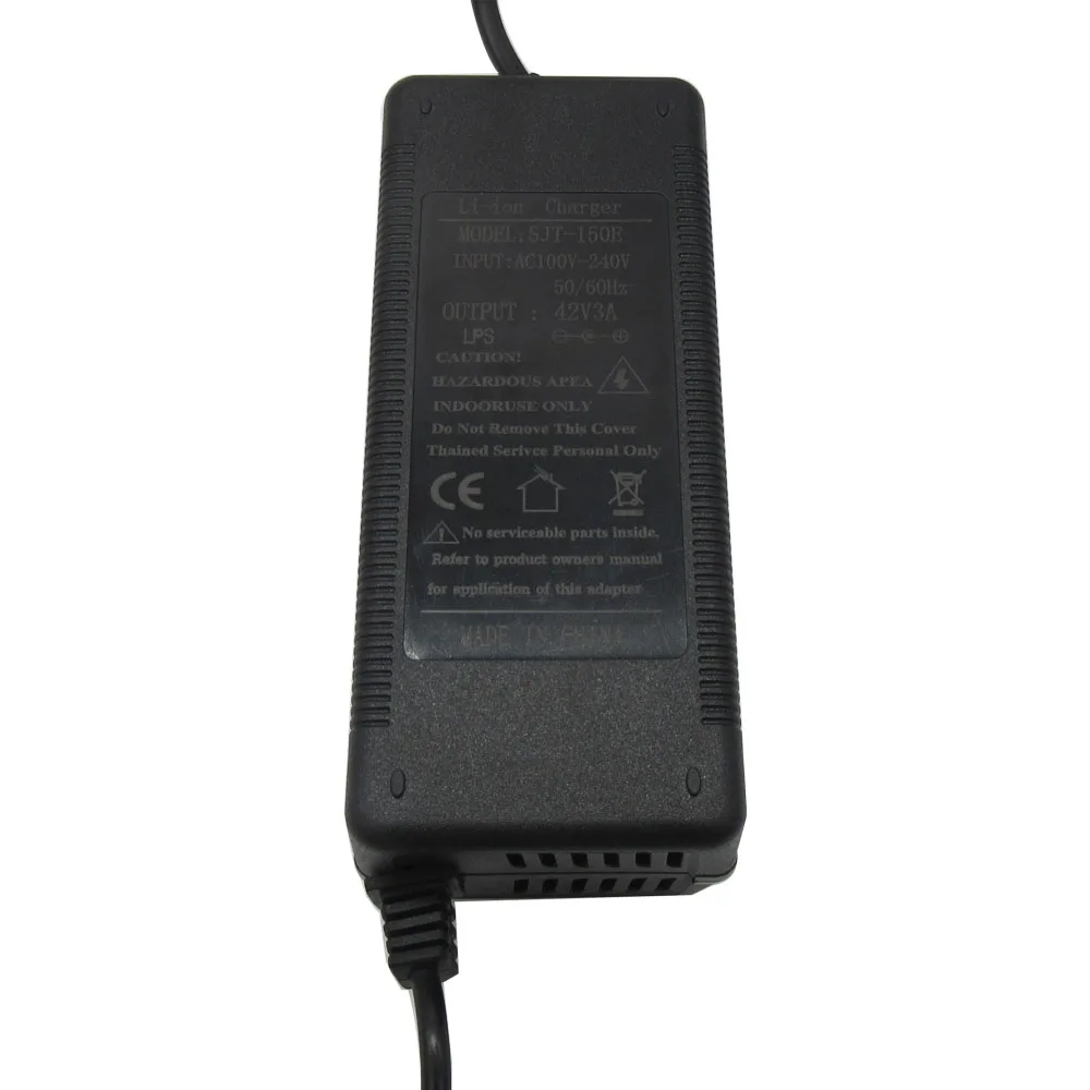 10S 36V 3A Li-ion Charger XLRM 1+ 2- 42V 36 V Lithium Battery Chargers 36V3A with Fan US Plug