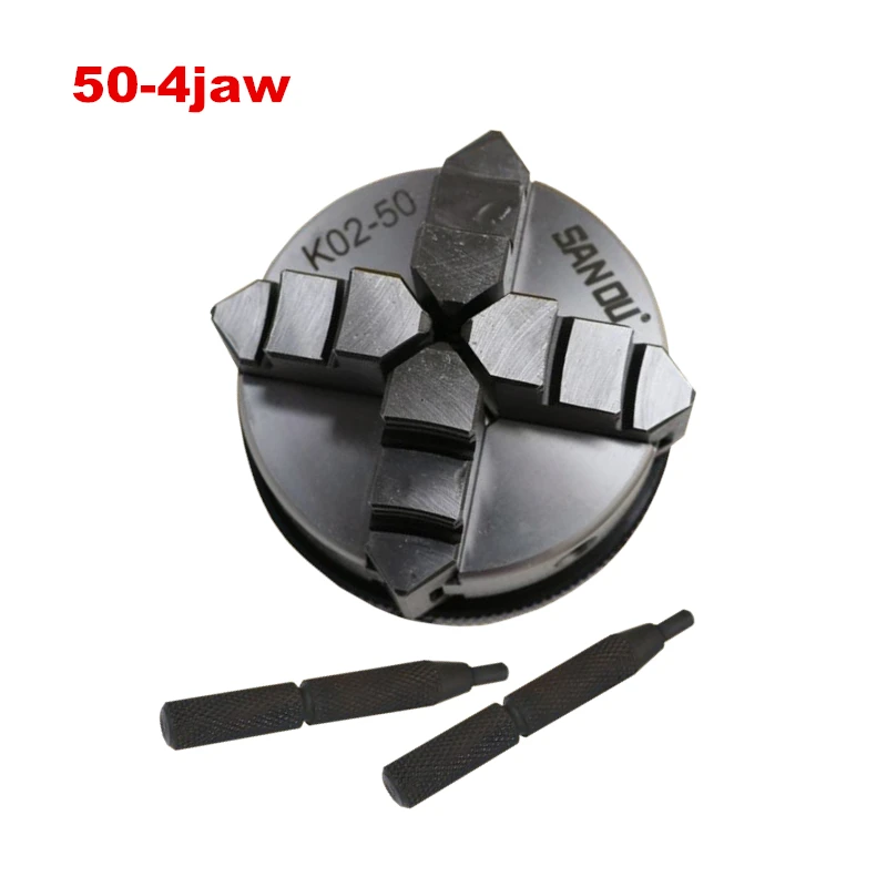 Tornio per legno autocentrante manuale Chuck 3 ganasce 4 ganasce 50 65mm tornio per legno Chuck biella per tornio per legno in metallo fai-da-te