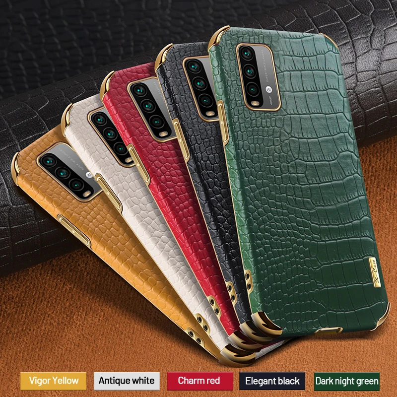 Luxury Crocodile Pattern Leather Phone Case For Xiaomi Redmi Note 13 12 11 10 9 S 8 Pro Mi 13 14 T Lite Ultra-thin Plating Cover