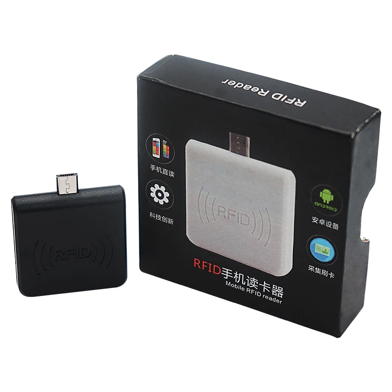 Mini RFID Reader Mobile Phone EM4100 TK4100 ID Card Reader for Android Mobile Phone 13.56Mhz Card Reader