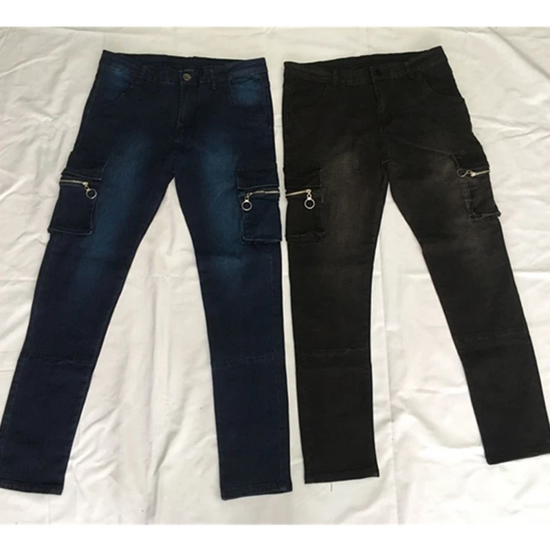 Autumn Men's Slim Fit Stretch Jeans Casual Fashion Multiple pockets Denim Trousers Daily Men Jeans Street Work Hip Hop Pants