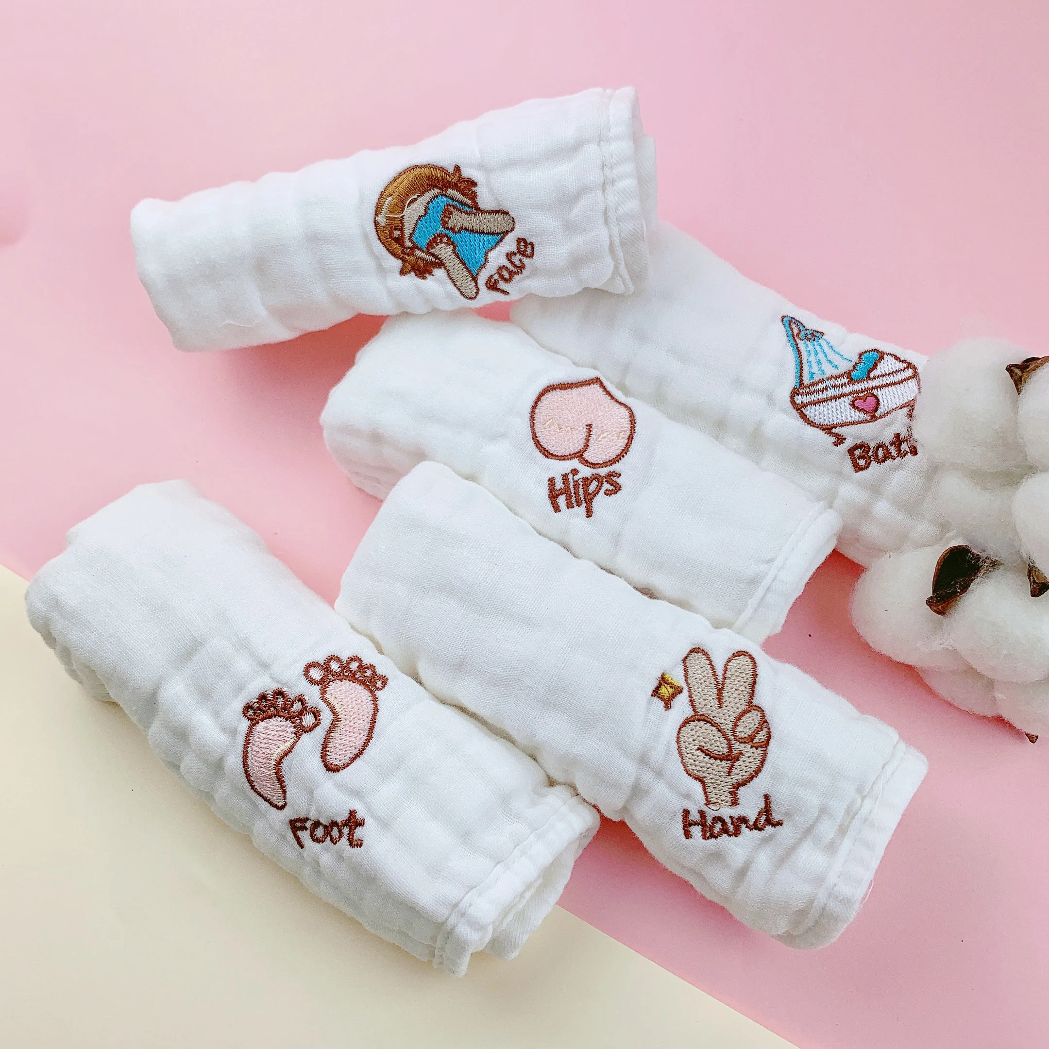 

30*30cm Baby Bibs Cotton Gauze Baby Face Towel Soft Baby Towels Wash Cloth Handkerchiefs Infant Baby Feeding Saliva Towels